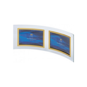 Стеклянная фоторамка GT 214/G, двойная выгнутая, золото, 10×15