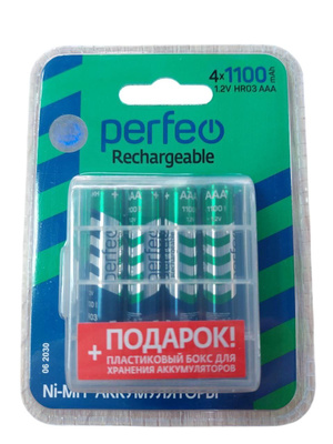Аккумулятор Perfeo AAA1000mAh/4BL+BOX Аккумулятор — изображение 1